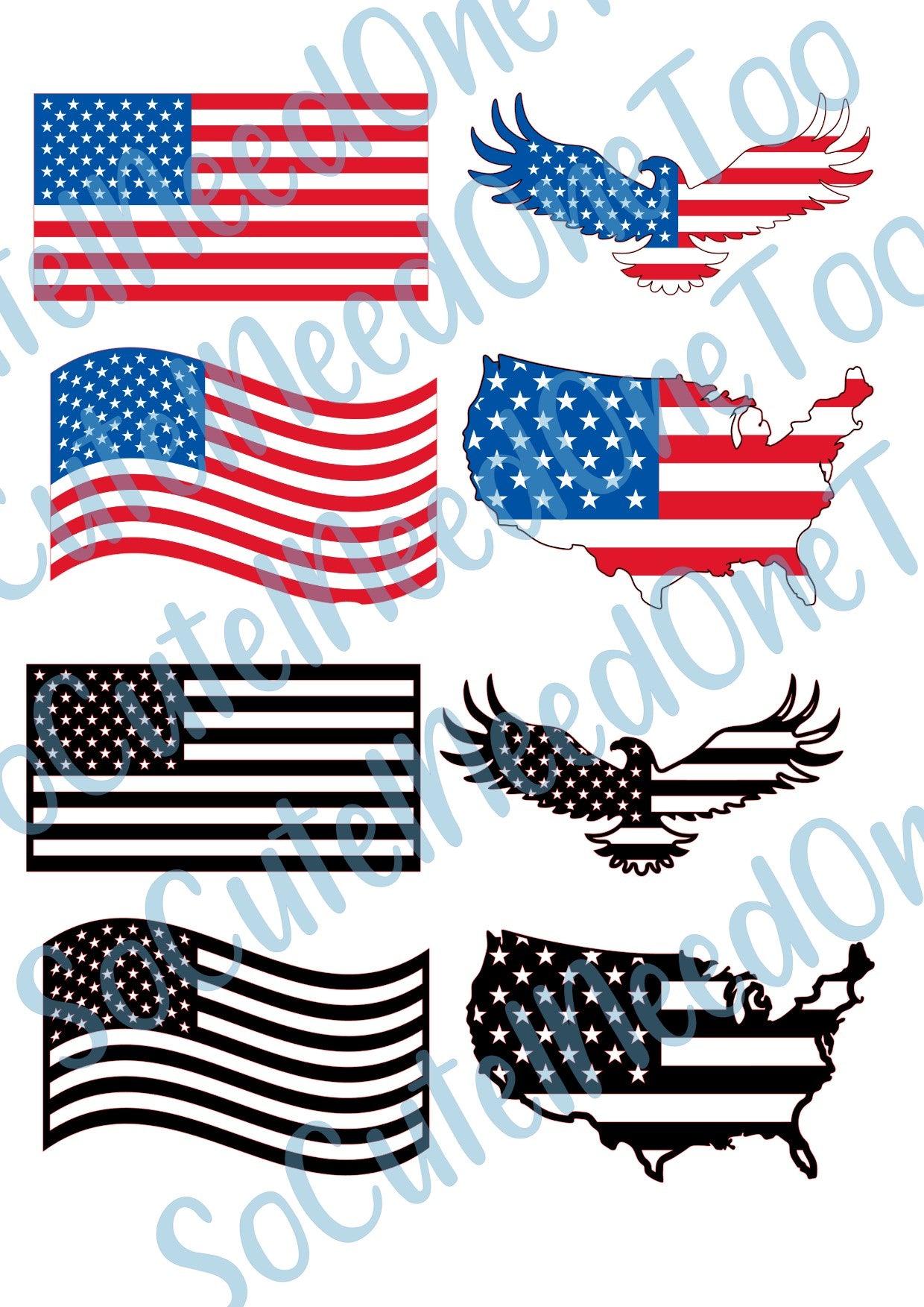 American Flags Decals - SoCuteINeedOneToo
