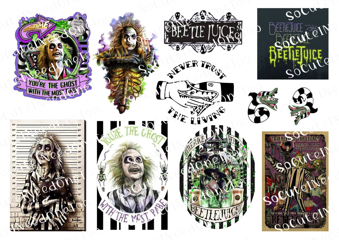 Beetlejuice on Waterslide Decals - SoCuteINeedOneToo