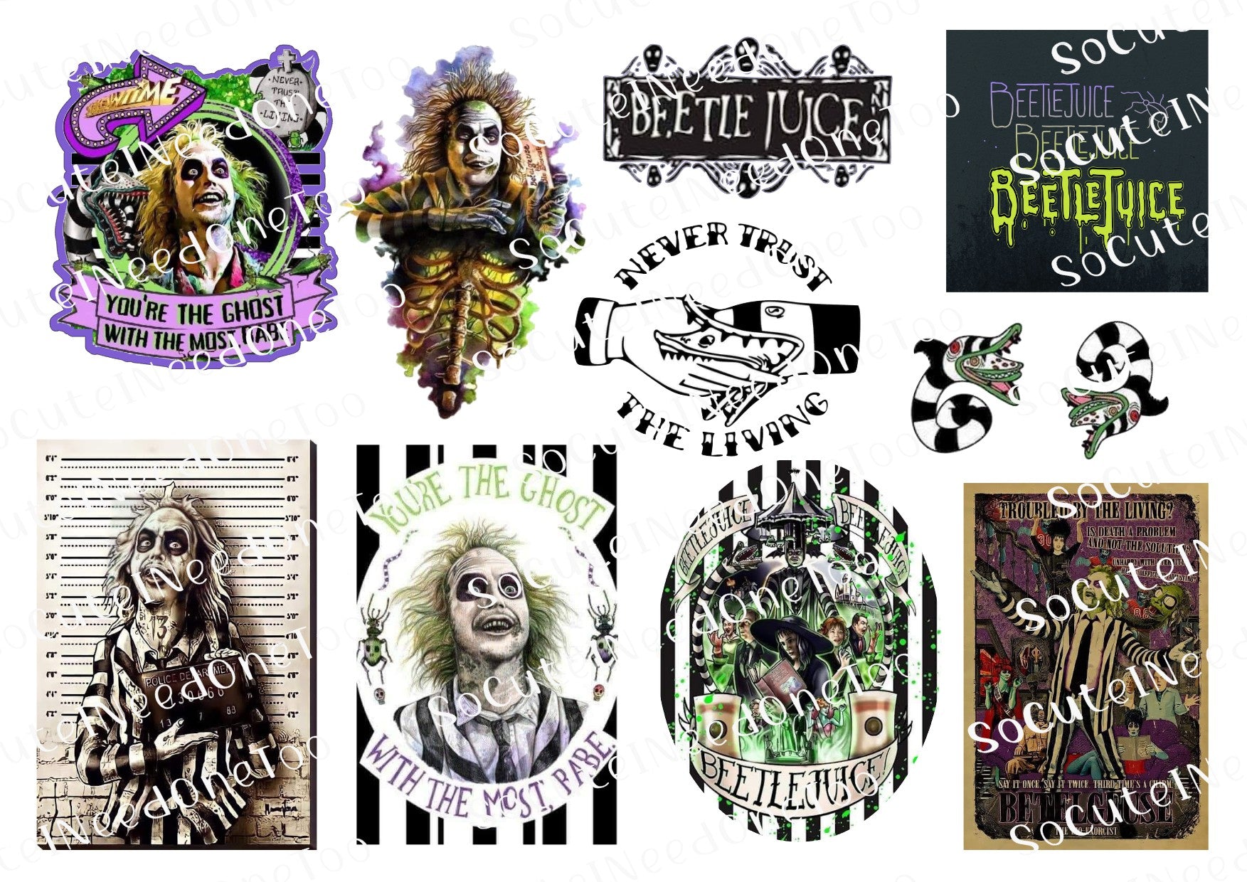 Beetlejuice on Waterslide Decals - SoCuteINeedOneToo