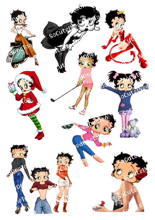 Betty Boop #5 Waterslide Decals - SoCuteINeedOneToo