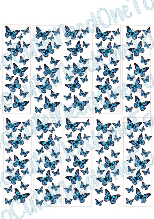 Blue Butterflies PEN WRAPS - SoCuteINeedOneToo
