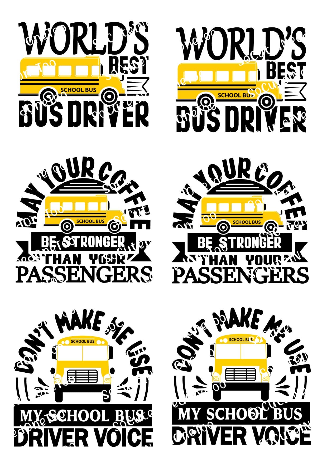 Bus Driver #2 Waterslide Decals – SoCuteINeedOneToo