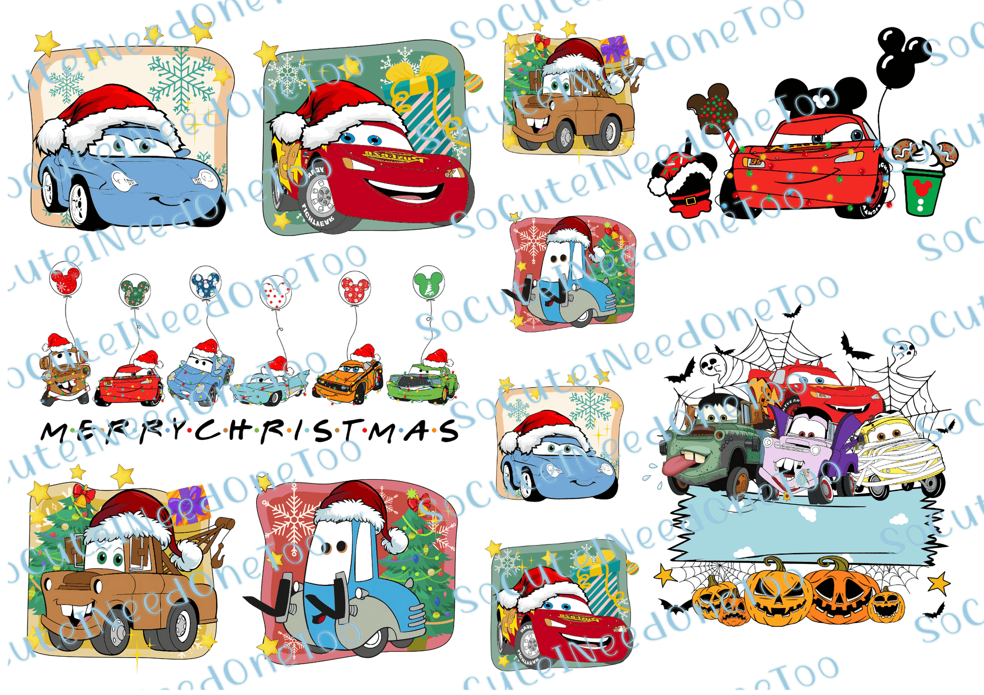 Cars #3 Christmas Christmas Decals - SoCuteINeedOneToo