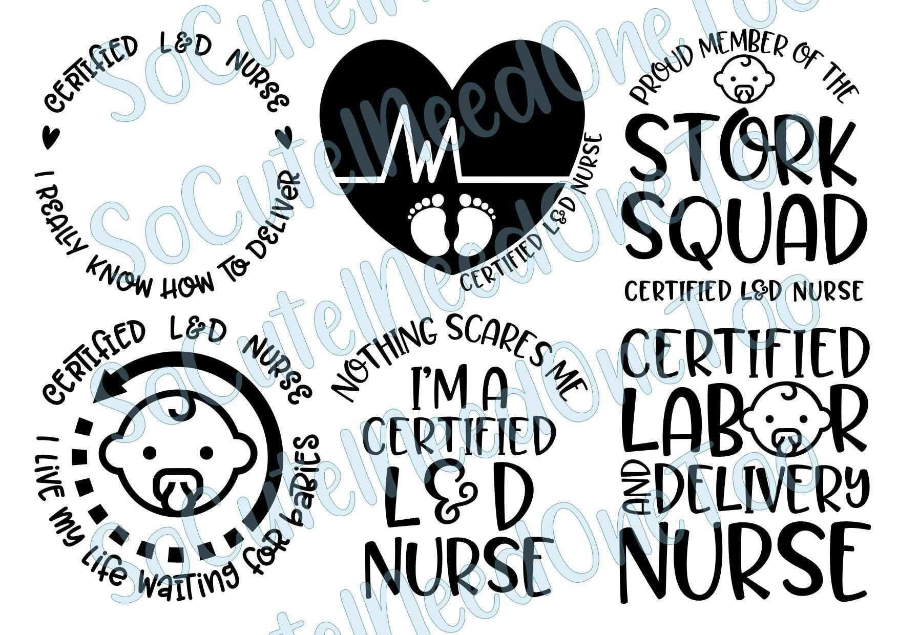 Certified L&D Nurse Waterslide Decals - SoCuteINeedOneToo