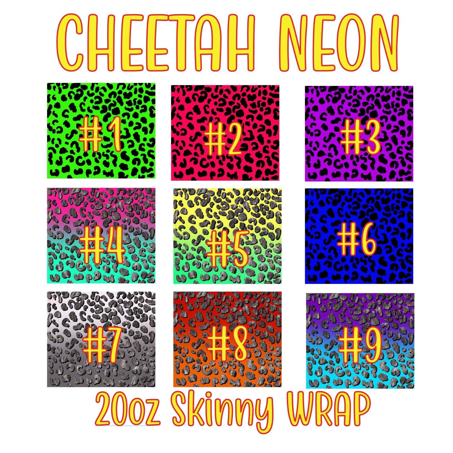 Cheetah Neon Waterslide Wrap #1 - #9 - SoCuteINeedOneToo