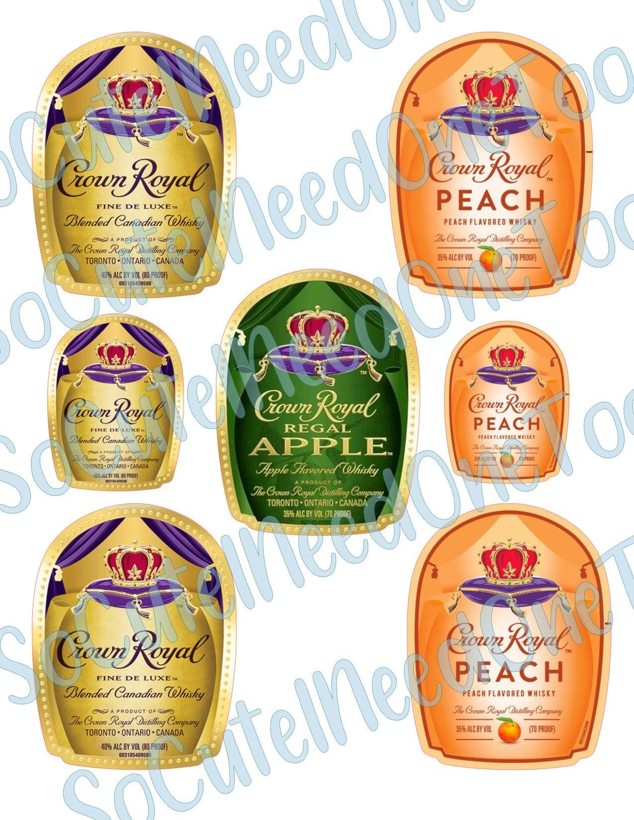 Crown Royal - 3.5 inches Smaller Labels - SoCuteINeedOneToo