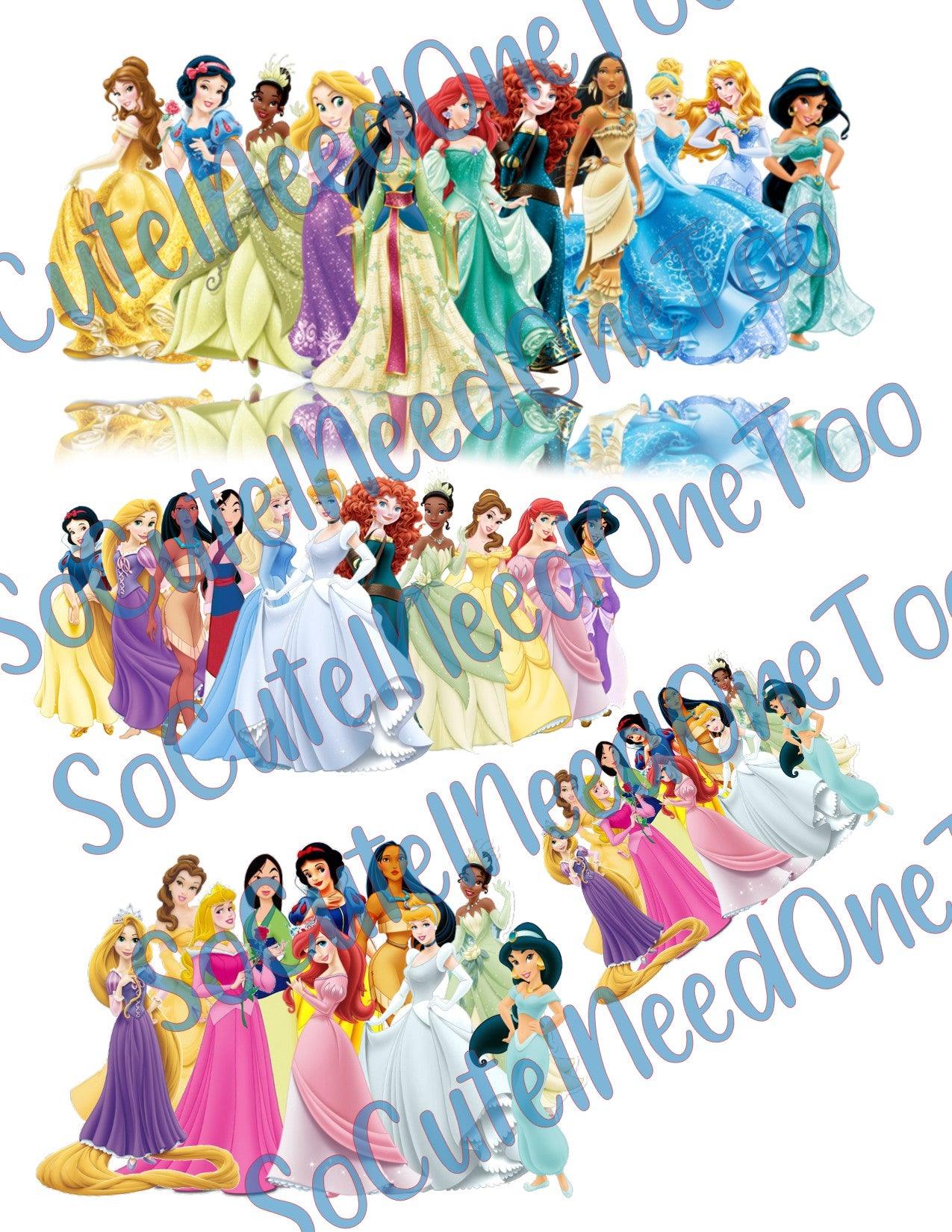 Disney Group Shot on Clear/White Waterslide Paper Ready To Use - SoCuteINeedOneToo