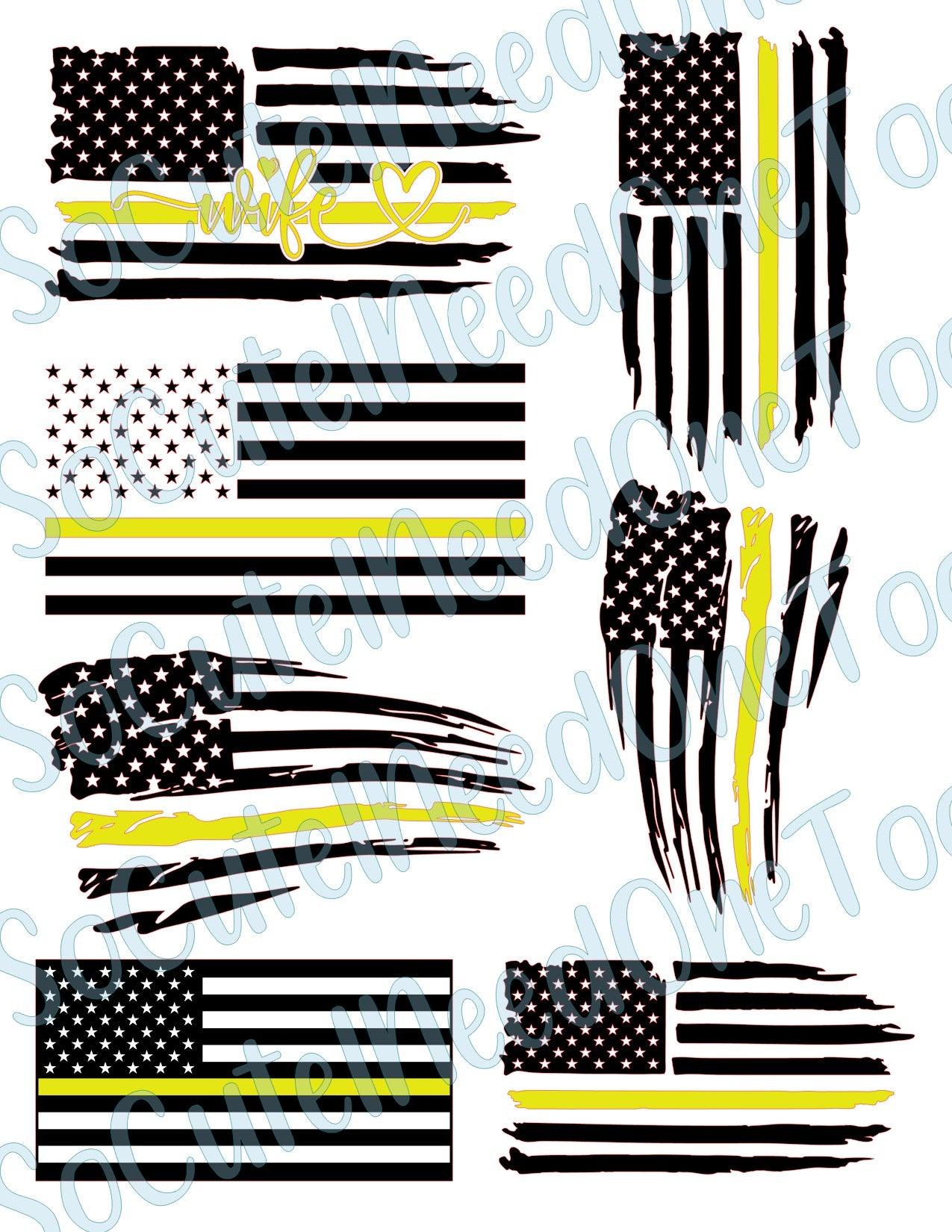 Dispatcher Flag #2 on Clear/White Waterslide Paper Ready To Use - SoCuteINeedOneToo