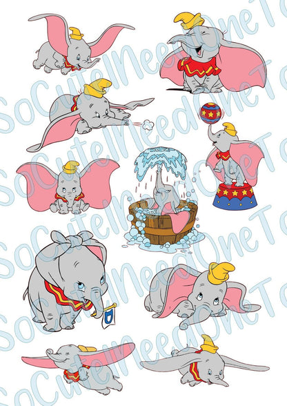 DUMBO on Clear/White Waterslide Paper Ready To Use - SoCuteINeedOneToo