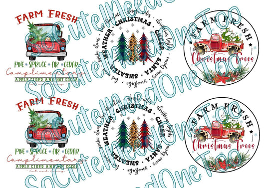 Farm Fresh - Apple Cider - On Clear/White Waterslide Paper - Ready To Use - SoCuteINeedOneToo