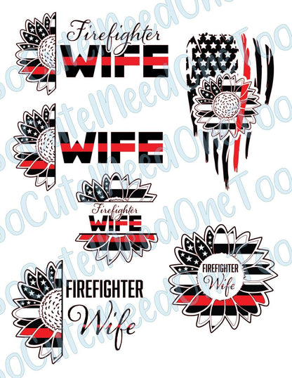 Firefighter #7 on Clear/White Waterslide Paper Ready To Use - SoCuteINeedOneToo