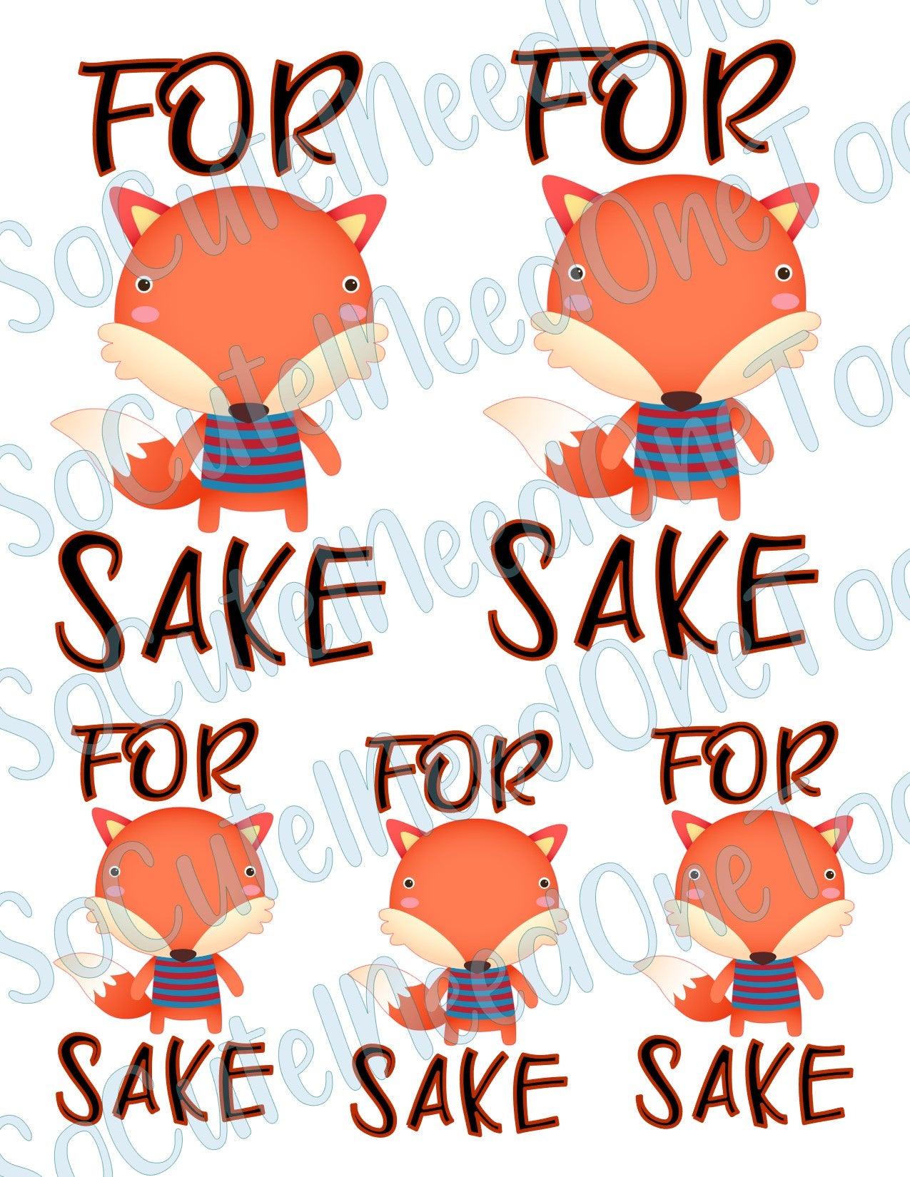 For Fox Sake on Clear/White Waterslide Paper Ready To Use - SoCuteINeedOneToo