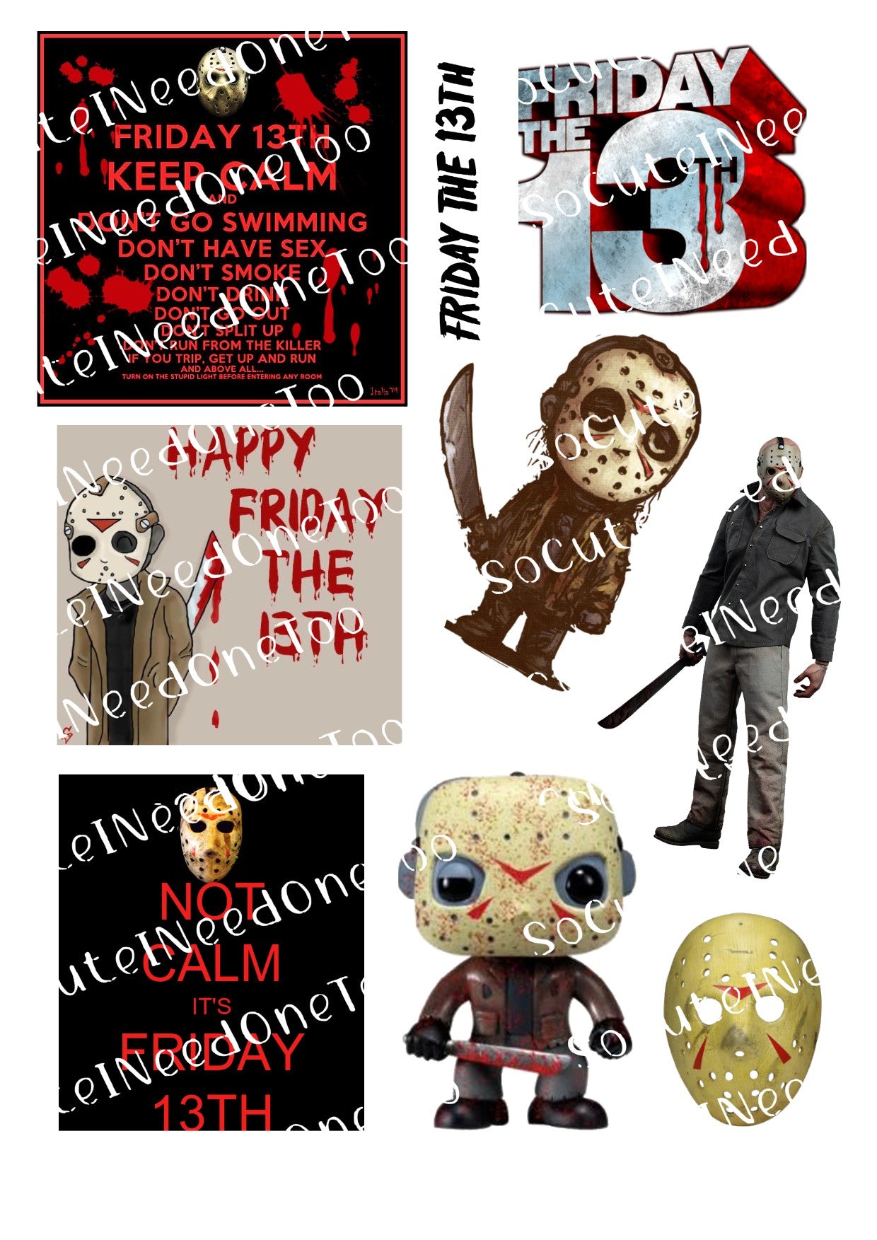 Friday the 13th Waterslide Decals - SoCuteINeedOneToo