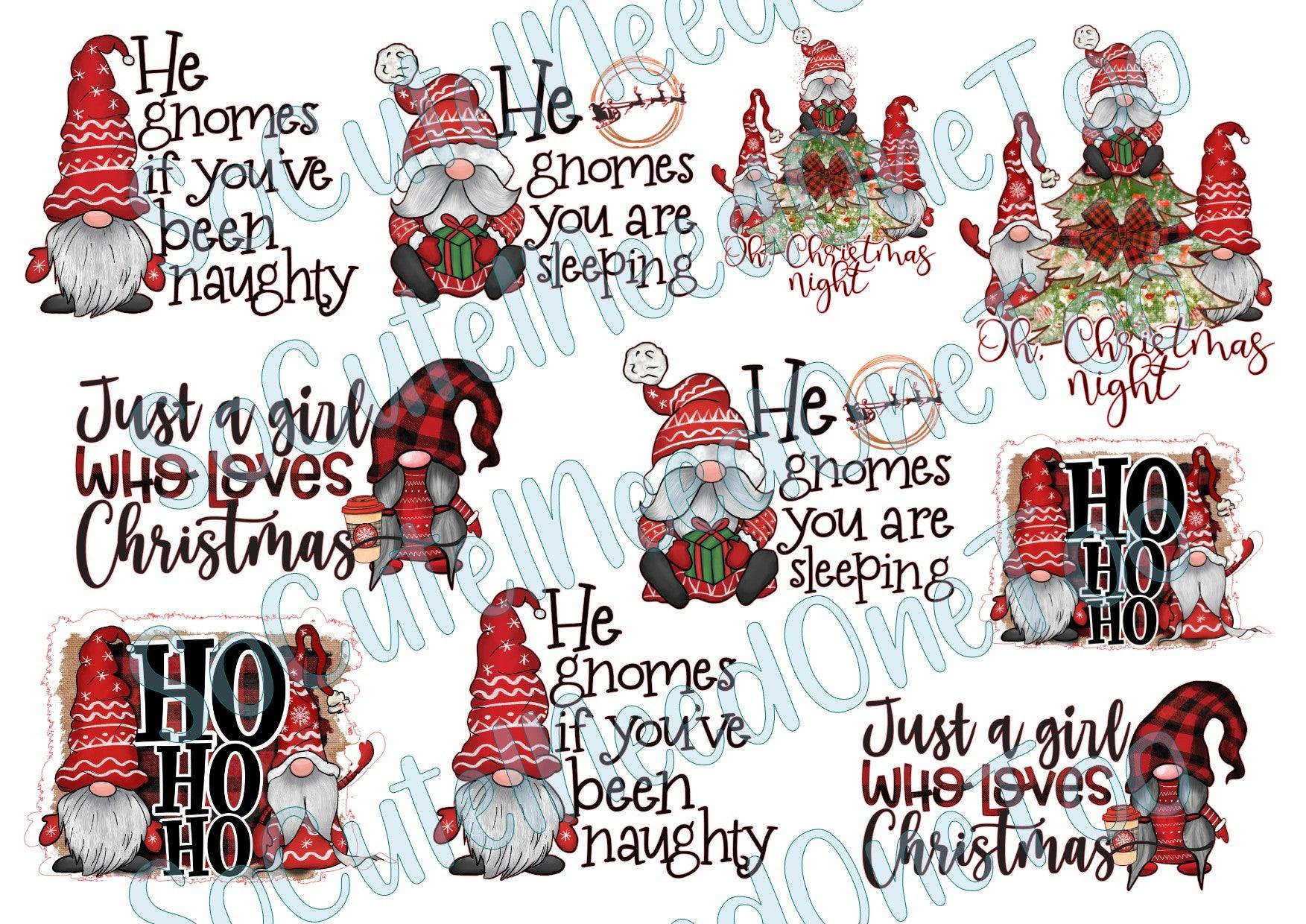 Gnome For The Holidays Waterslide Decals - SoCuteINeedOneToo