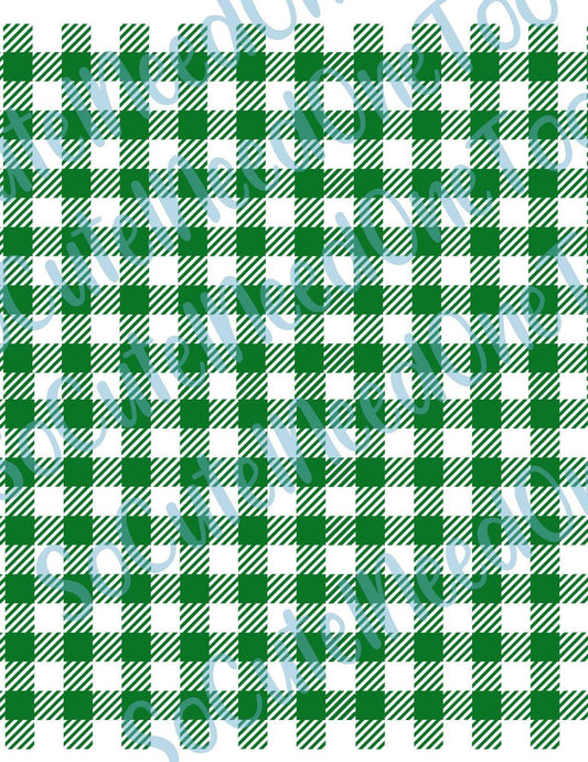 Green & White BP Small Print on Clear/White Waterslide Paper Ready To Use - SoCuteINeedOneToo