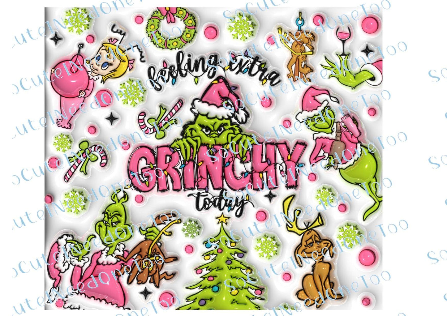Grinch Christmas Waterslide Wrap Collection A - SoCuteINeedOneToo