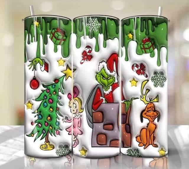 Grinch Christmas Waterslide Wrap Collection A - SoCuteINeedOneToo