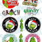 Grinch Full Sheets of Same Image on Clear/White Waterslide Paper Ready To Use - SoCuteINeedOneToo