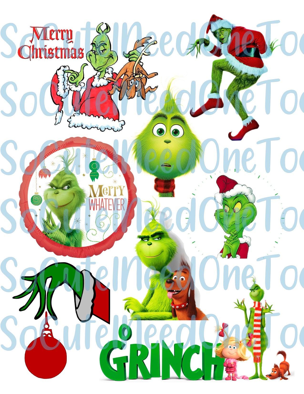 Grinch - Merry Christmas Waterslide Decals - SoCuteINeedOneToo