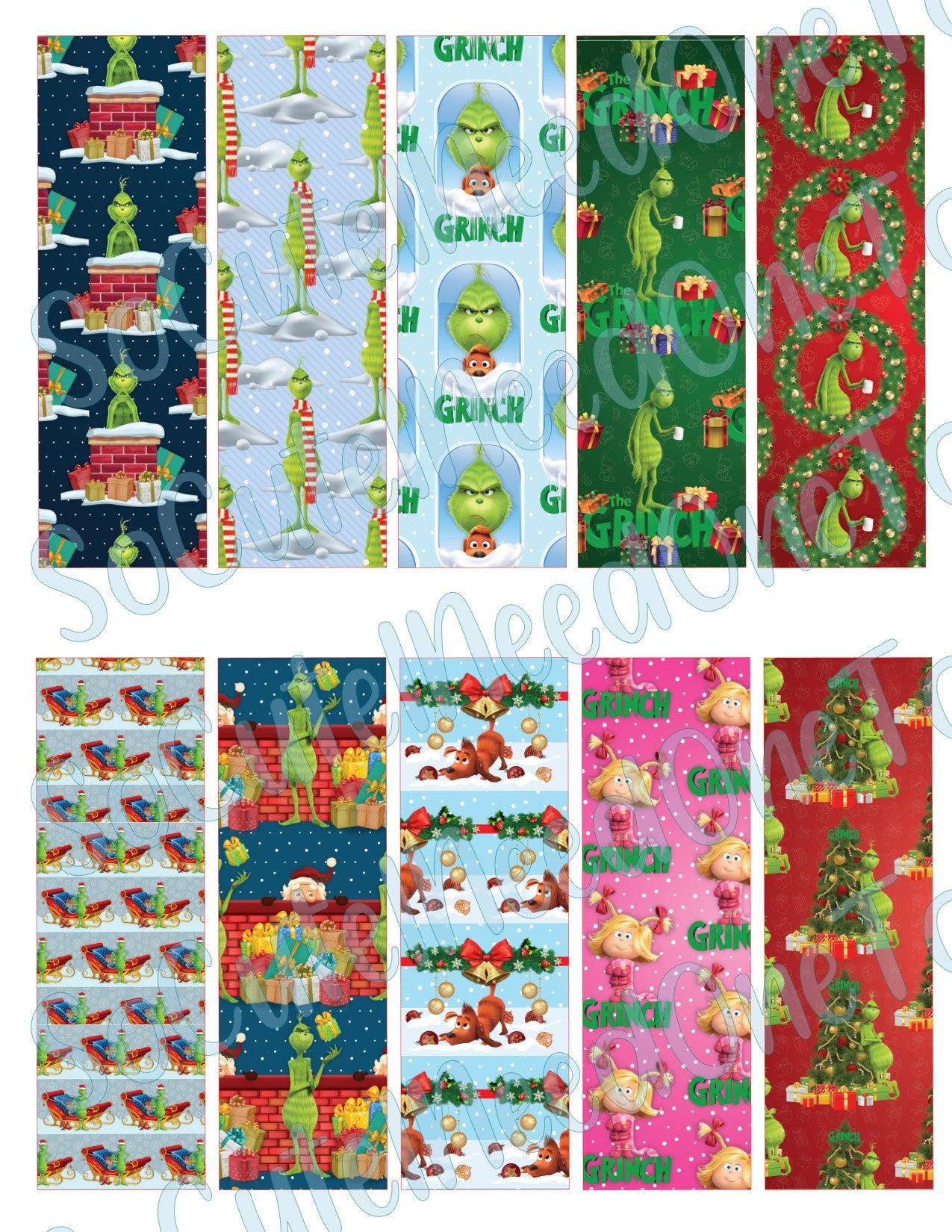 Grinch PEN Wraps - Clear/White Waterslide Paper Ready To Use - SoCuteINeedOneToo