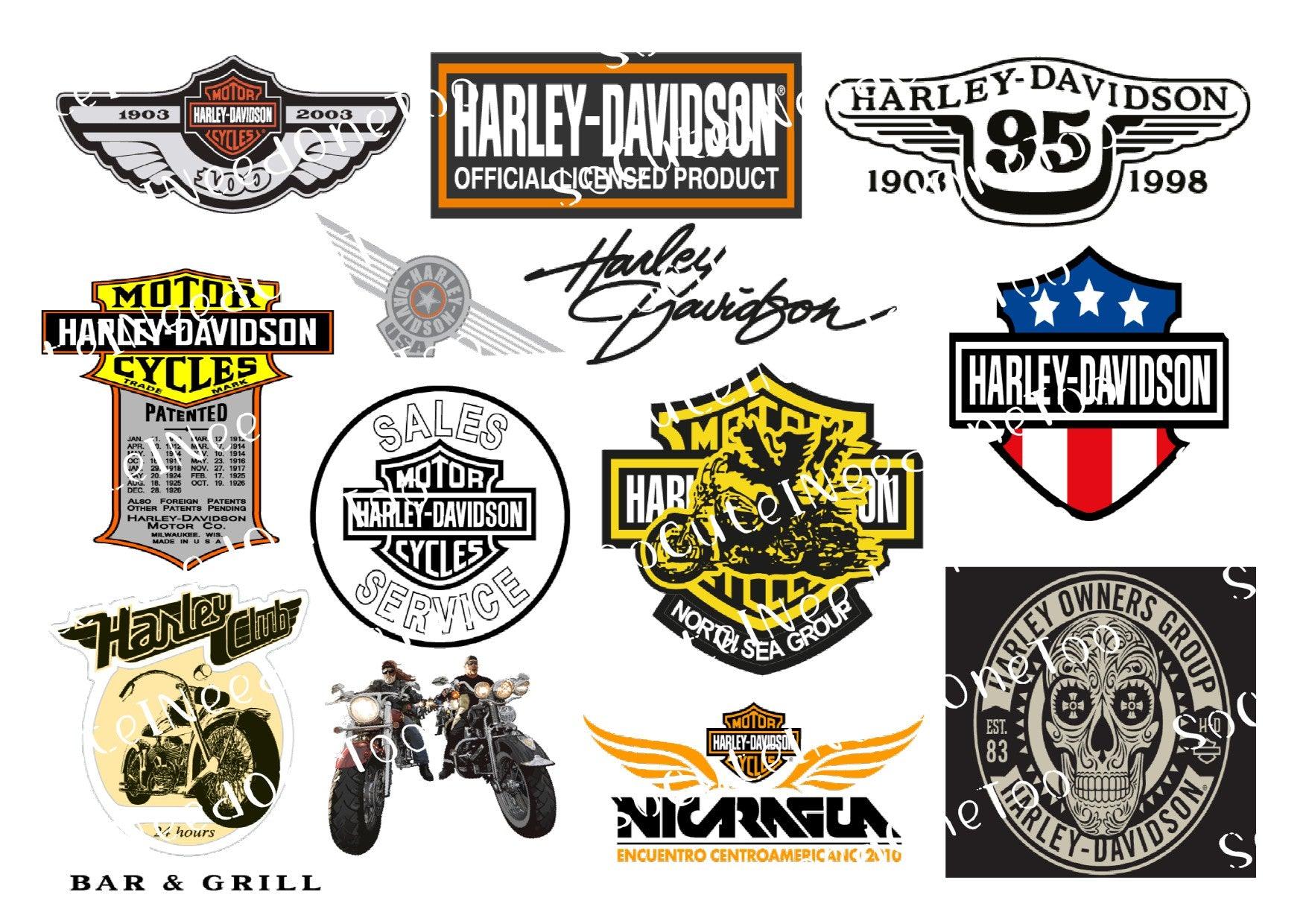 Harley Davidson #3 Waterslide Decals - SoCuteINeedOneToo