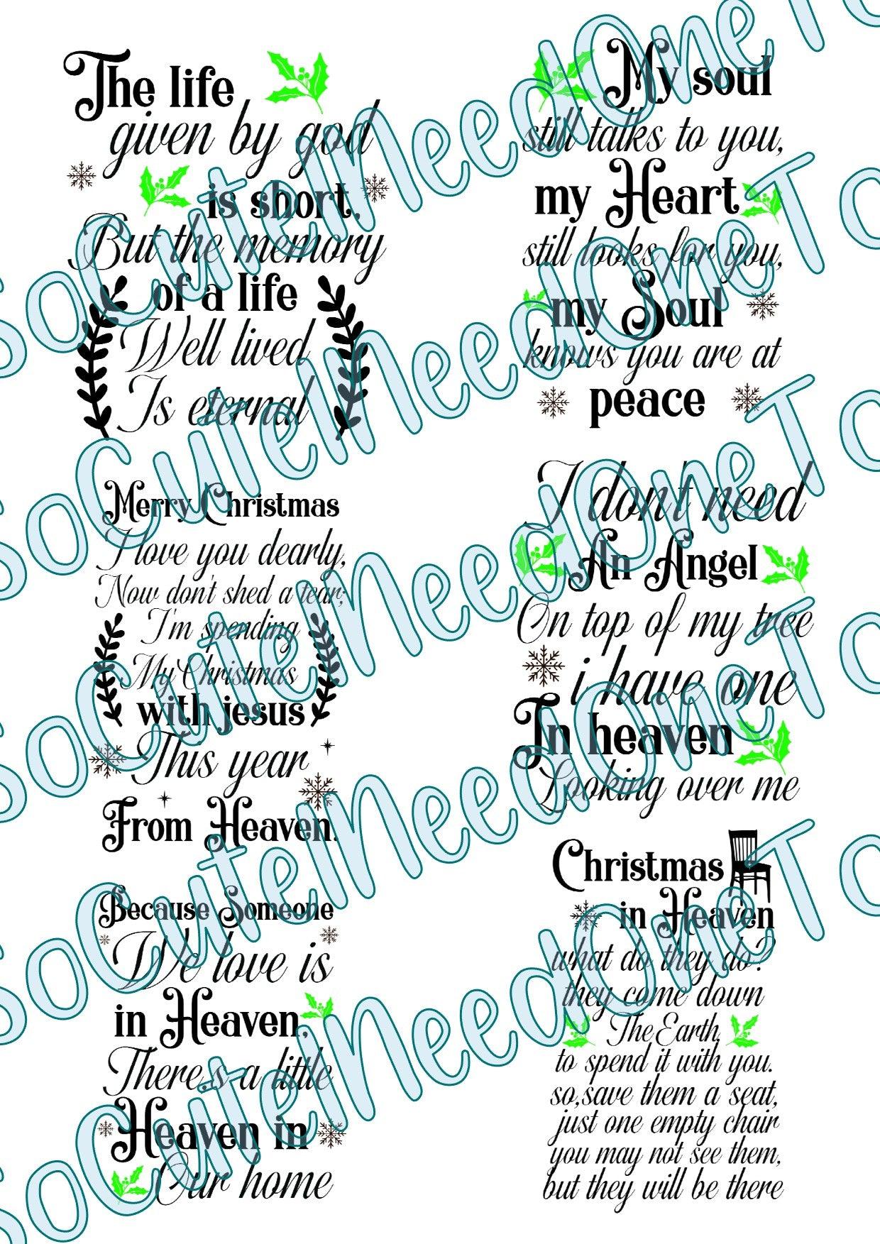 Heaven's Chair - On Clear/White Waterslide Paper - Ready To Use - SoCuteINeedOneToo