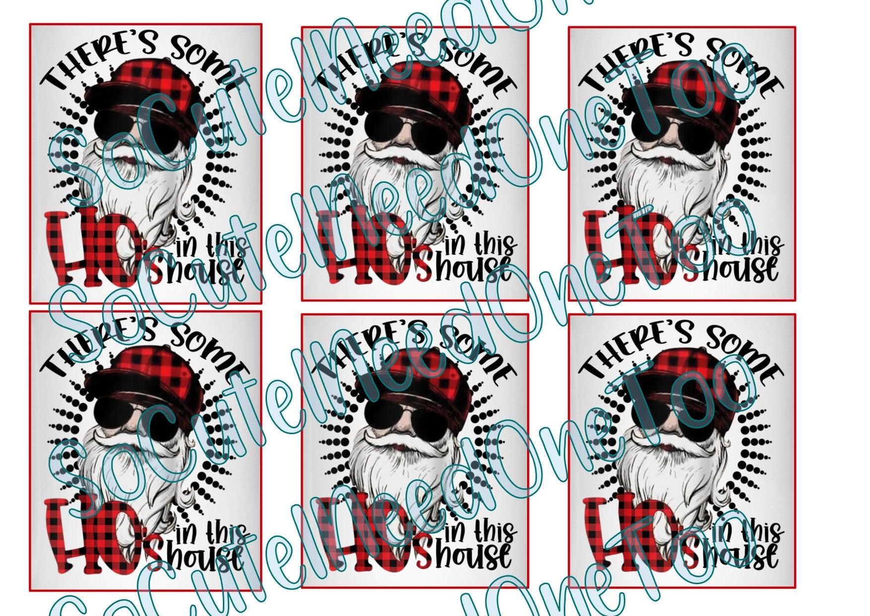Ho's In The House #3 - Christmas on Clear/White Waterslide Paper Ready To Use - SoCuteINeedOneToo