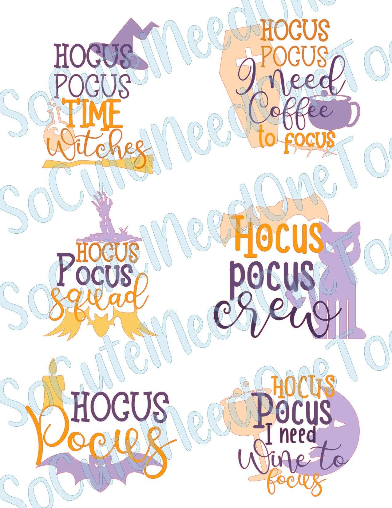 Hocus Pocus #2 on Clear/White Waterslide Paper Ready To Use - SoCuteINeedOneToo