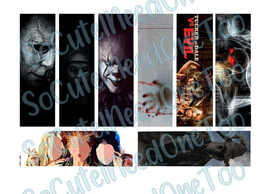 Horror Pen #3 Pen Wraps - Clear/White Waterslide Paper Ready To Use - SoCuteINeedOneToo