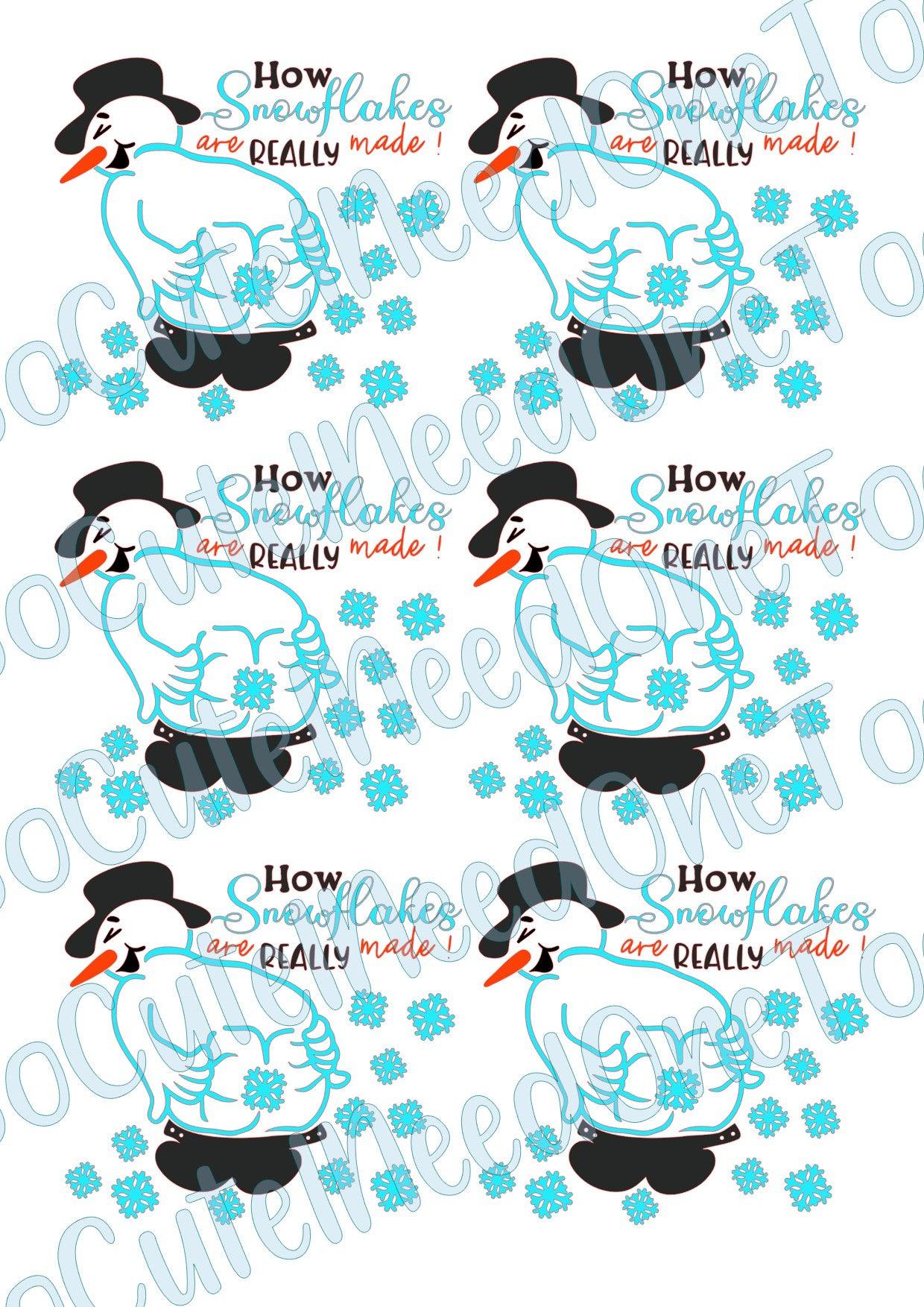 How Snowflakes are Made on Clear/White Waterslide Paper Ready To Use - SoCuteINeedOneToo
