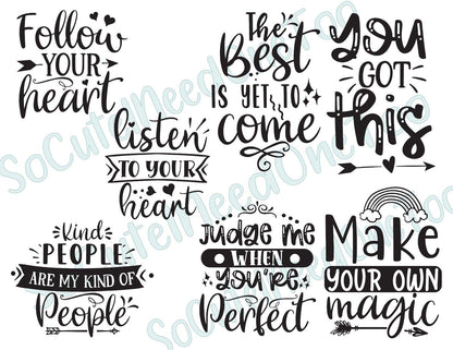 Inspirational #1 Decals On Clear/White Waterslide Paper Ready To Use - SoCuteINeedOneToo