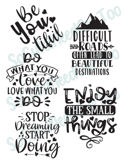 Inspirational #2 On Clear/White Waterslide Paper - SoCuteINeedOneToo