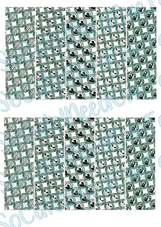 Jack Coffee Pen Wraps on Clear/White Waterslide Paper Ready To Use - SoCuteINeedOneToo