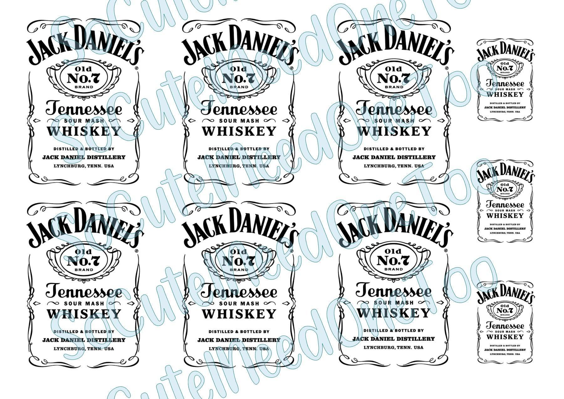 Jack Daniels Labels on Clear/White Waterslide Paper Ready To Use - SoCuteINeedOneToo