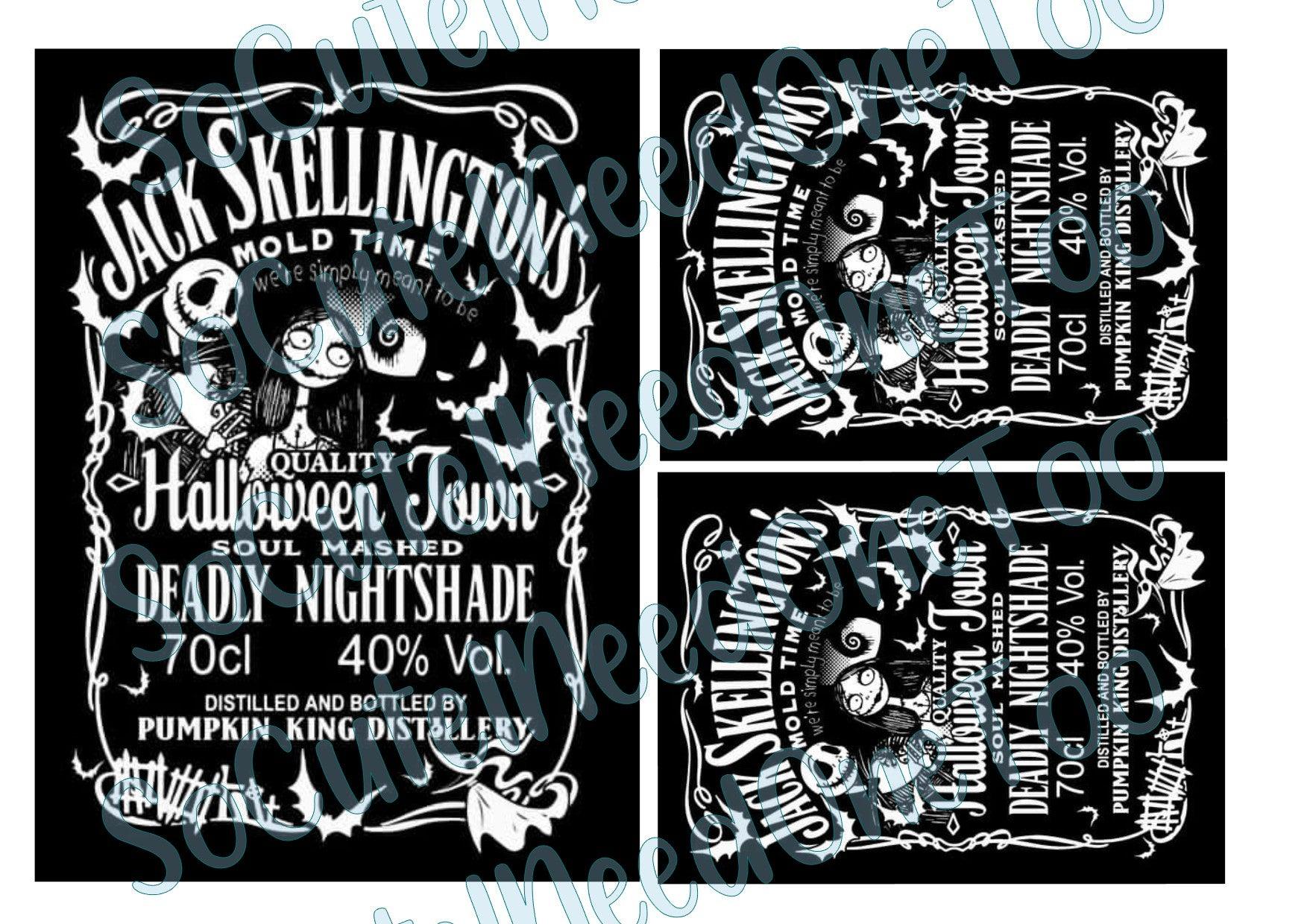 Jack - Halloween Town Label on Clear/White Waterslide Paper Ready To Use - SoCuteINeedOneToo