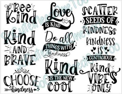 Kindness Bundle On Clear/White Waterslide Paper - SoCuteINeedOneToo