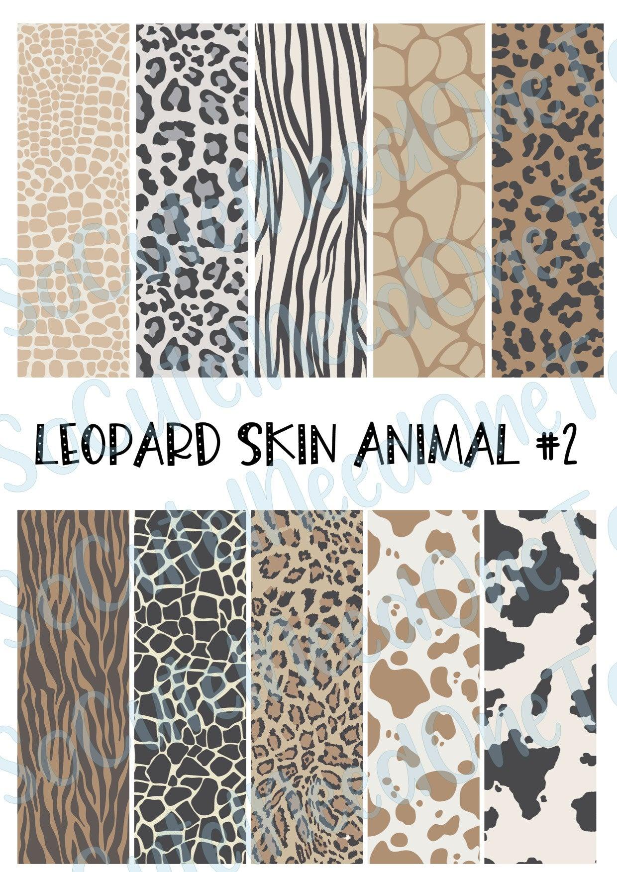 Leopard Skin Animal Pen Wraps #2 - Clear/White Waterslide Paper Ready To Use - SoCuteINeedOneToo