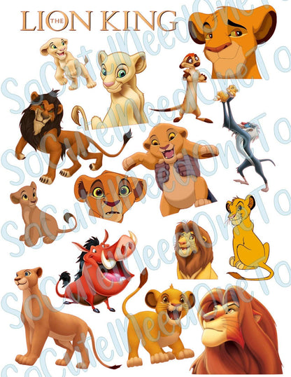 Lion King #2 on Clear/White Waterslide Paper Ready To Use - SoCuteINeedOneToo