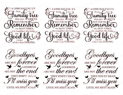 Memorial Album Waterslide Decals - SoCuteINeedOneToo