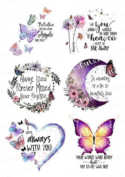 Memorial Album Waterslide Decals - SoCuteINeedOneToo