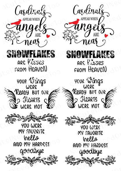 Memorial Album Waterslide Decals - SoCuteINeedOneToo