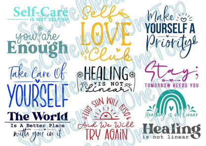 Mental Health #1 on Clear/ White Waterslide Paper Ready To Use - SoCuteINeedOneToo