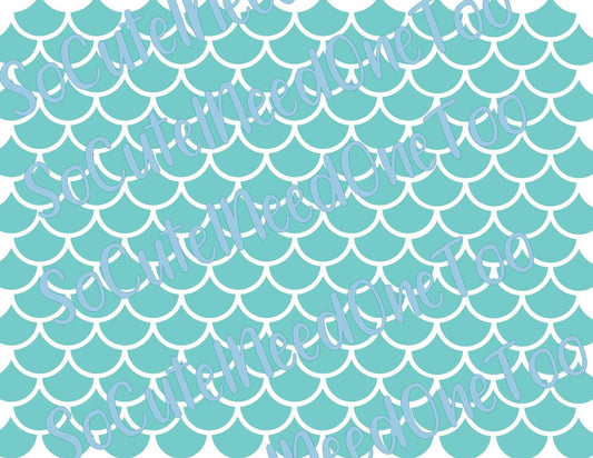Mermaid Scales on Clear/White Waterslide Paper Ready To Use - SoCuteINeedOneToo