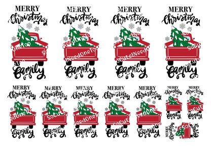 Merry XMAS Truck on Clear/White Waterslide Paper Ready To Use - SoCuteINeedOneToo