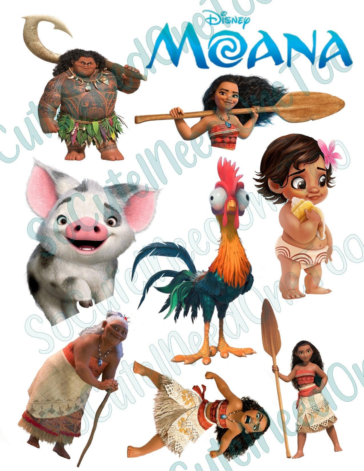 Moana Decals on Clear/White Waterslide Paper - SoCuteINeedOneToo