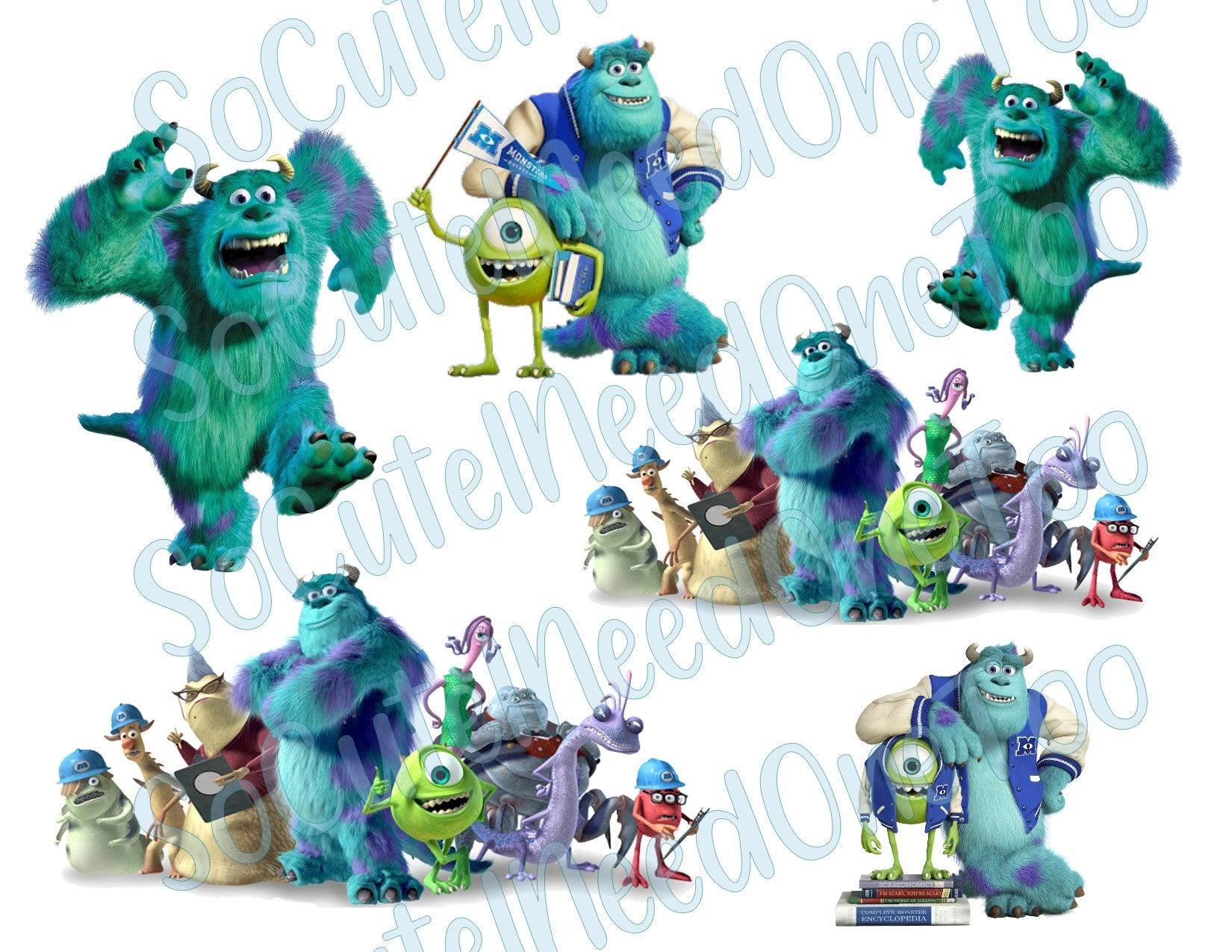 Monsters Inc #4 Clear/White Waterslide Paper Ready To Use - SoCuteINeedOneToo