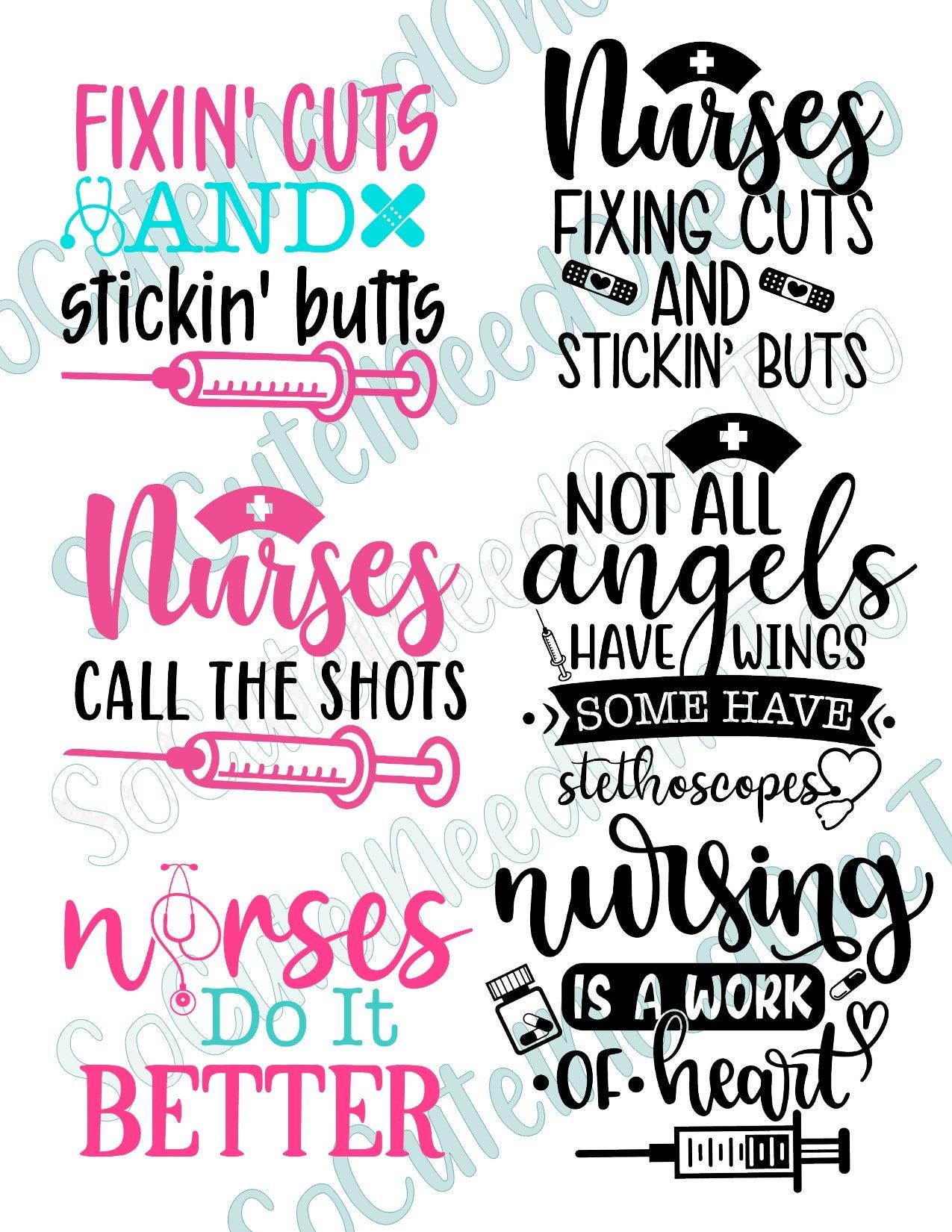 Nurse #3 on Clear/White Waterslide Paper - Ready To Use - SoCuteINeedOneToo