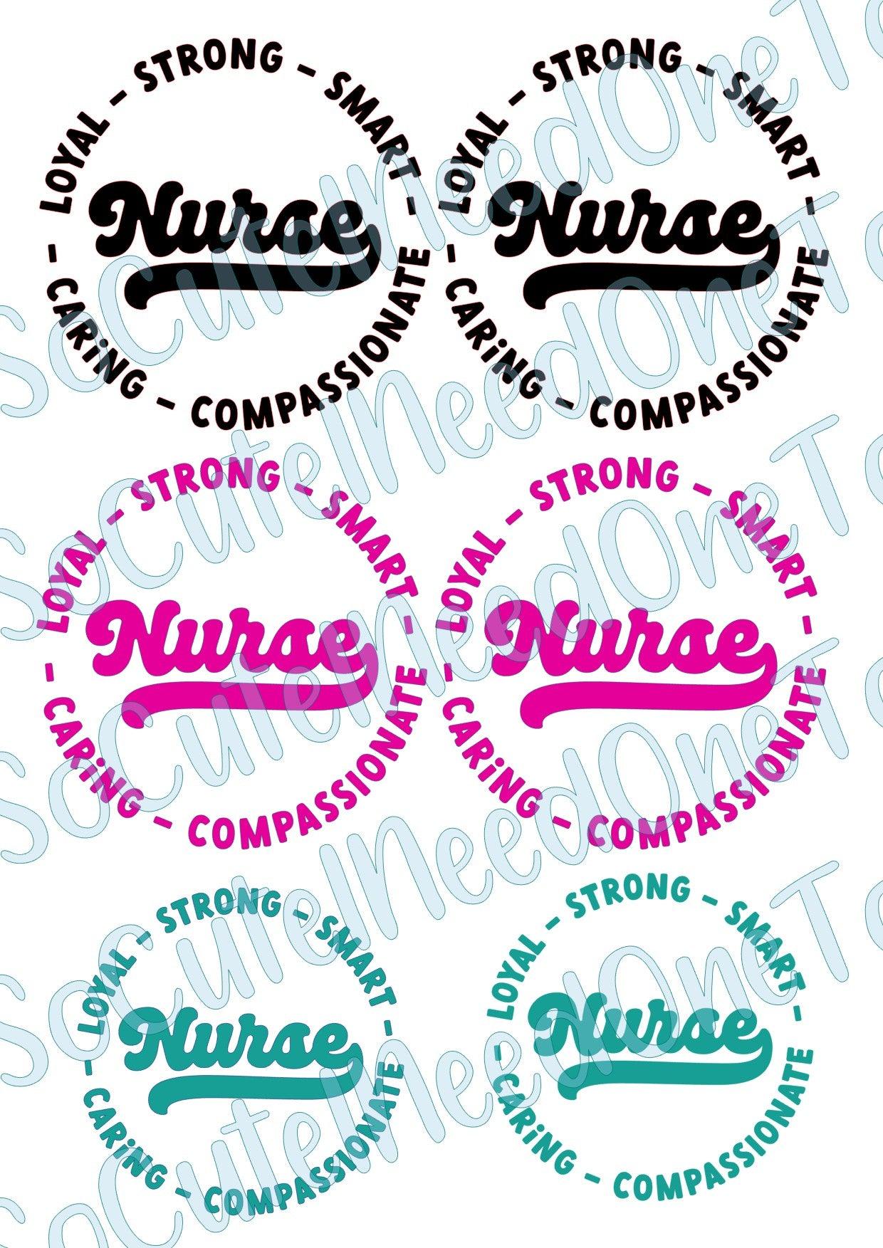 Nurse Circle on Clear/White Waterslide Paper Ready To Use - SoCuteINeedOneToo