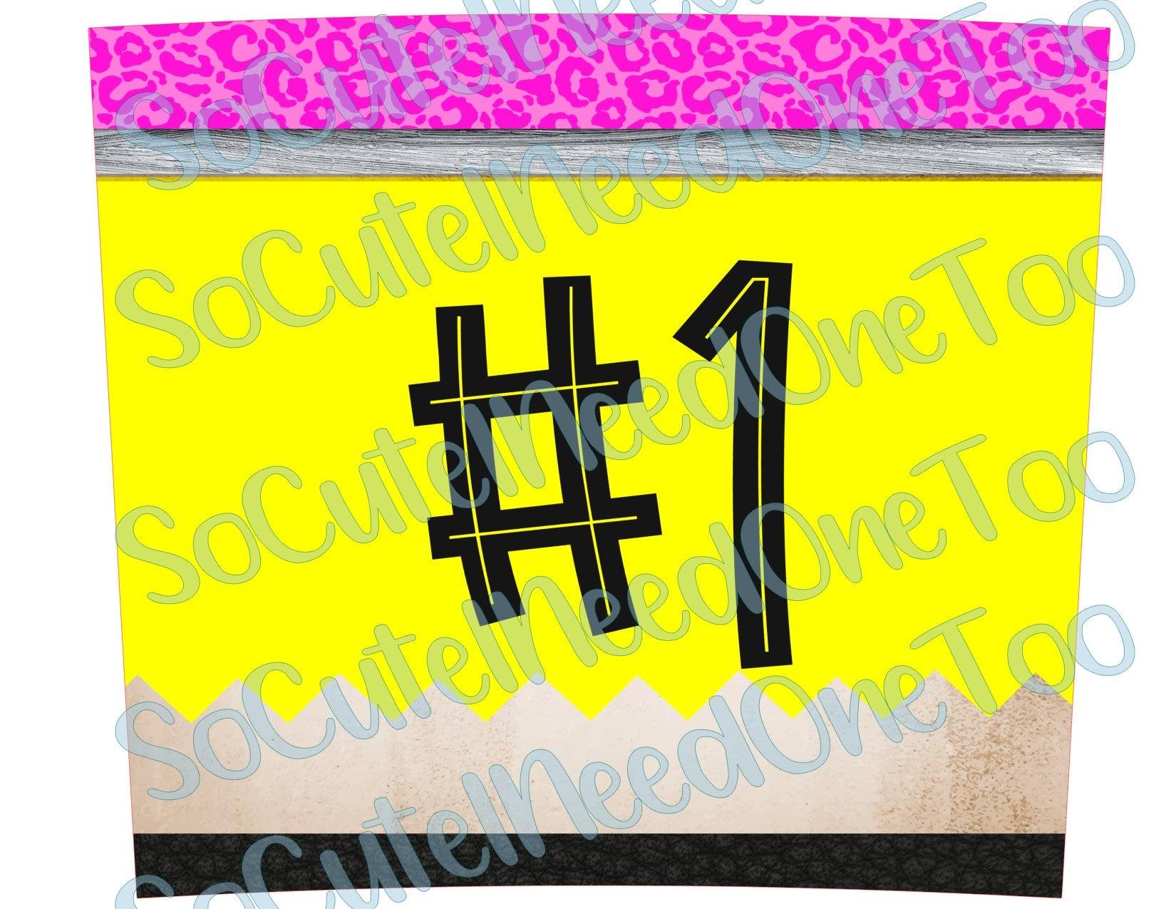 Pencil #1, #2 & #3 Waterslide Wrap - SoCuteINeedOneToo