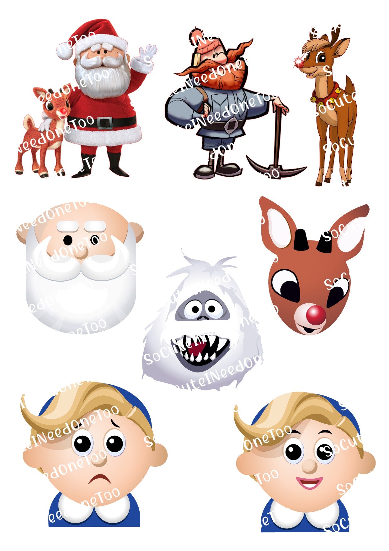 Rudolph & Friends Waterslide Decals - SoCuteINeedOneToo